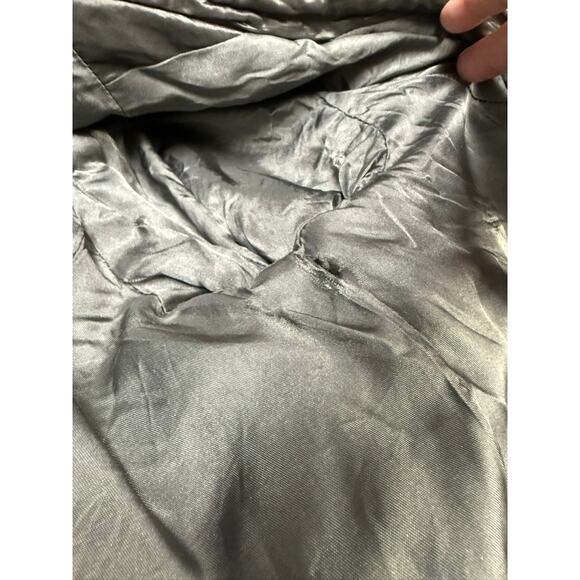 "CACHE" Silver Metallic Dress Coat VTG SZ M Belted 80's Girl's Night Out Club - Picture 12 of 16